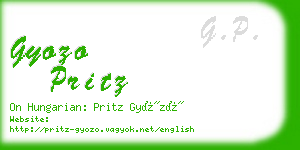 gyozo pritz business card